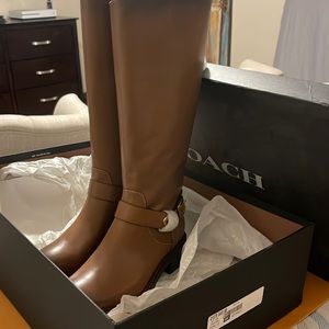 Sutton Coach tall brown boots